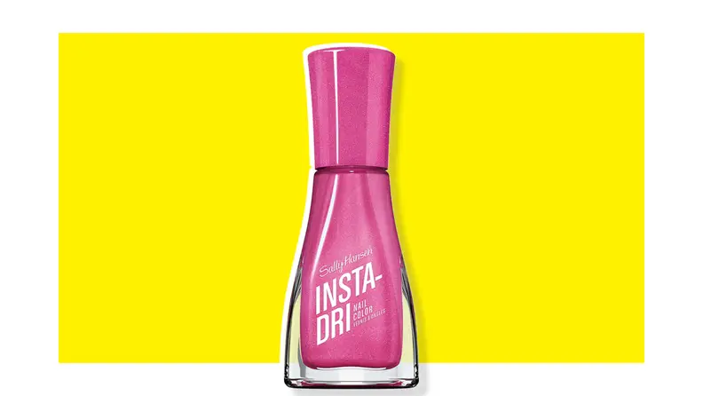 Bottle of Sally Hanson Sally Hansen Insta Dri Nail Color in Pumped Up Pink shade.