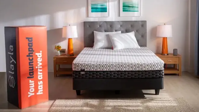 Layla mattress in a bedroom setup