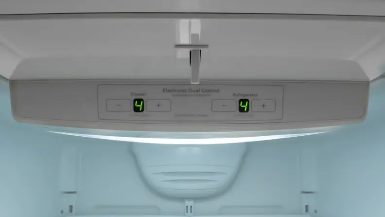 Controls of  a Whirlpool WRB119WFBM Fridge