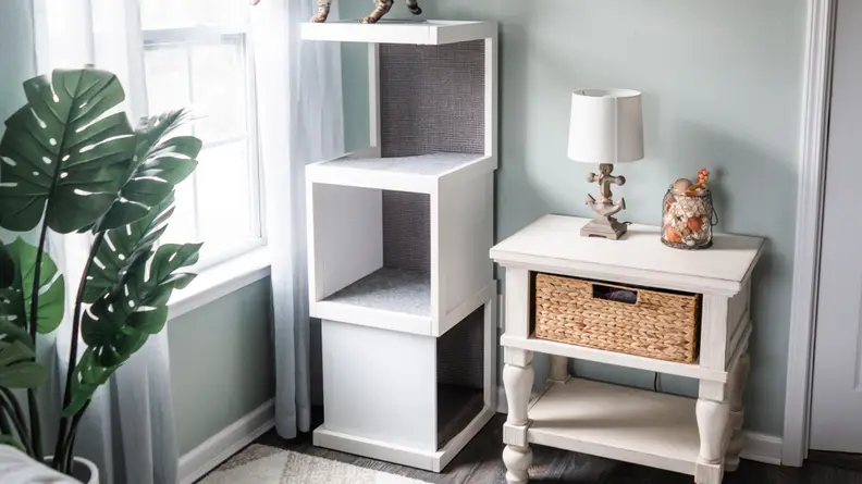 This new, modern cat tower is designed to be more aesthetically appealing—while still functional.