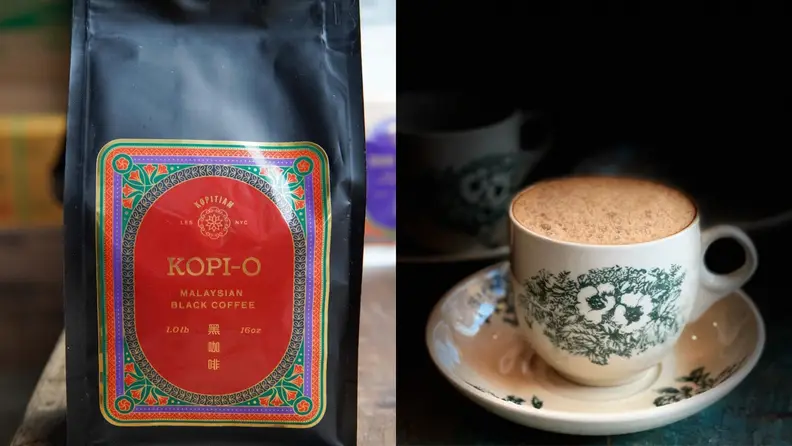 Add sweetened condensed milk to Kopitiam's Kopi-O coffee to recreate a cup of the cafe’s kopi tarik at home.