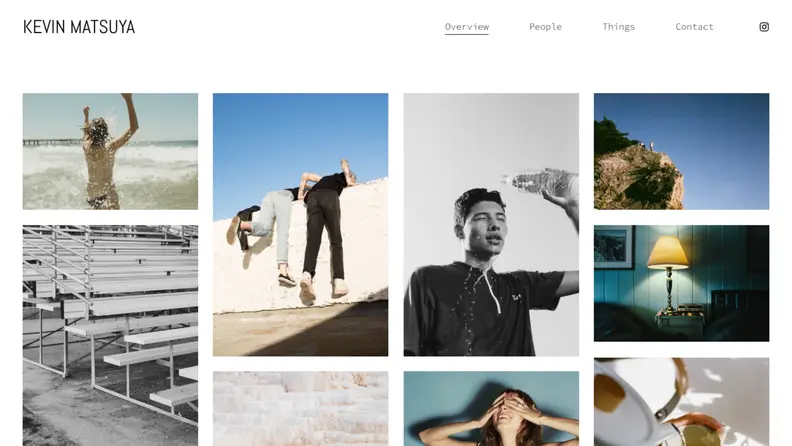 A minimalist photography portfolio built with Squarespace, showcasing how custom websites make thoughtful personalized holiday gifts for creatives.