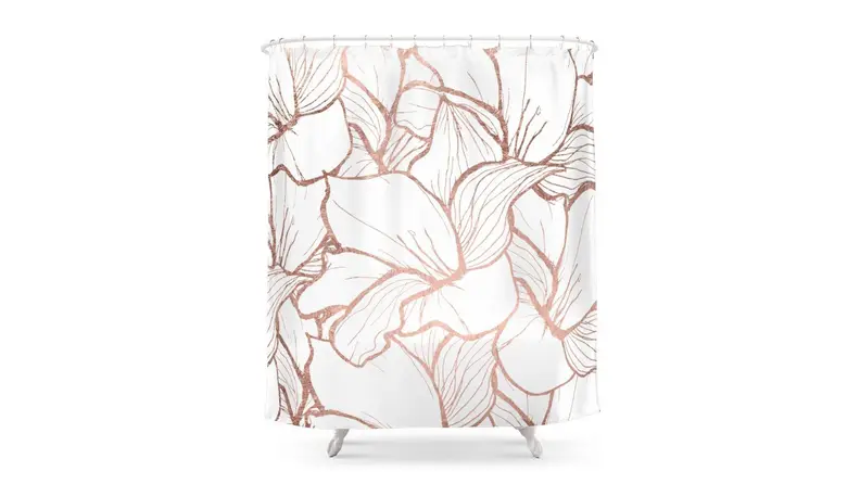 Society6 Rose Gold Shower Curtain