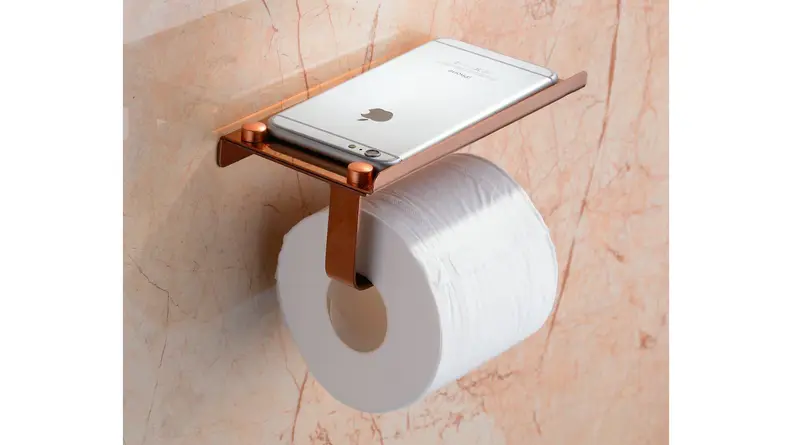 Beelee Rose Gold TP and Phone Holder