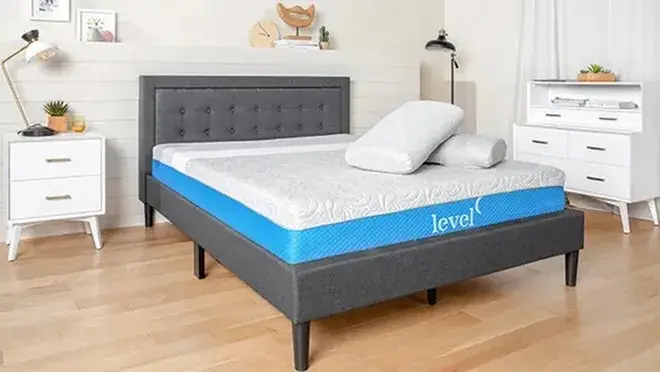 Level Sleep mattress in a bedroom setup.