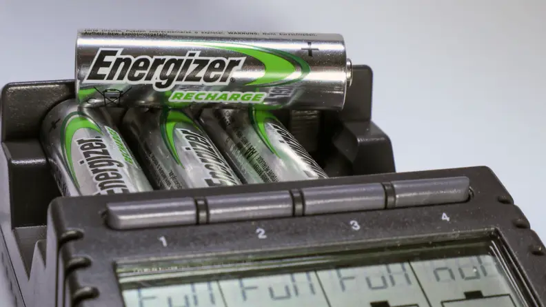 Energizer Recharge AA batteries.