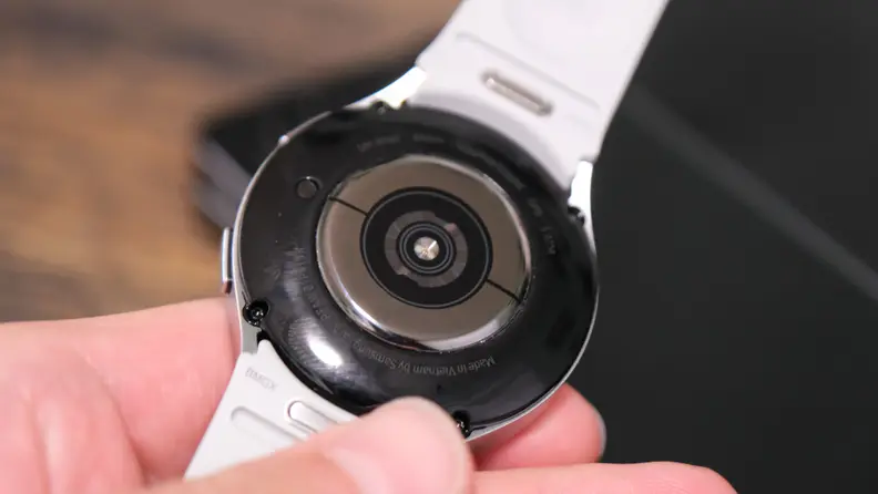 A close up of the back of the Samsung Galaxy Watch 6.