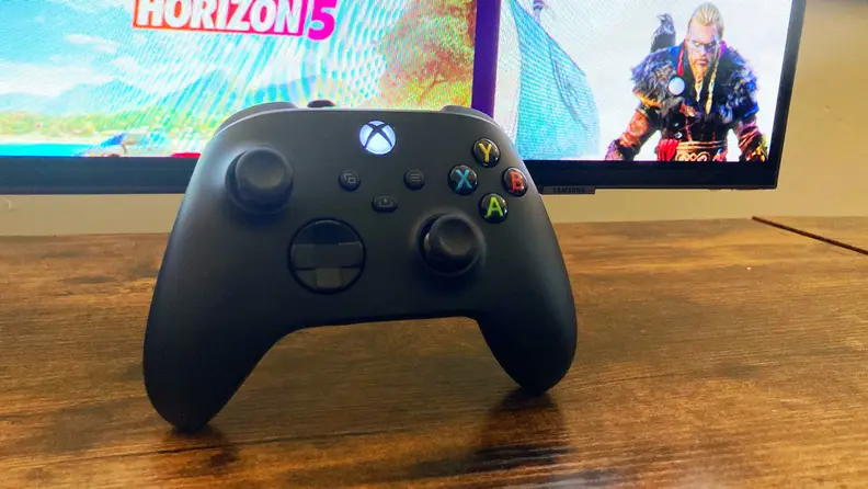 A close-up of an Xbox Series X wireless controller