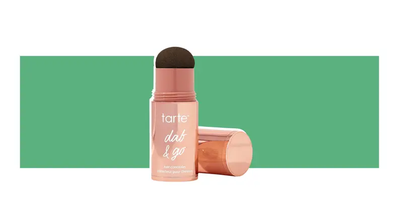 Tarte beauty product on a green background.