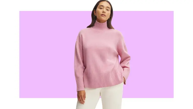 light pink Cashmere turtleneck