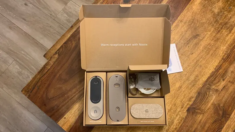 Nooie Doorbell Cam comes neatly packaged in a cardboard box with everything you need to get setup.
