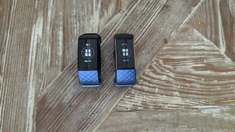 Side by side photo of Fitbit Charge 4 and Fitbit Charge 3