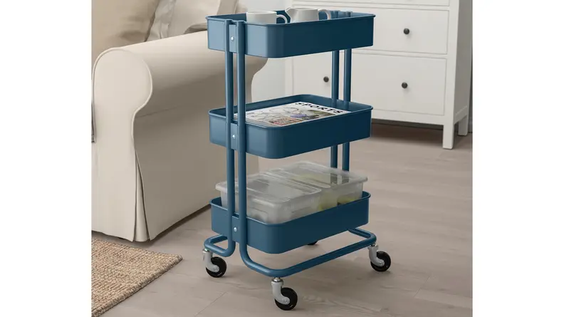 This Raskog cart is very versatile—you can use it as a serving cart, or to hold art supplies or makeup