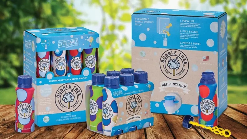 A display of all of BubbleTree's products