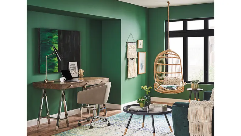Arugula is a dramatic shade from Sherwin-Williams