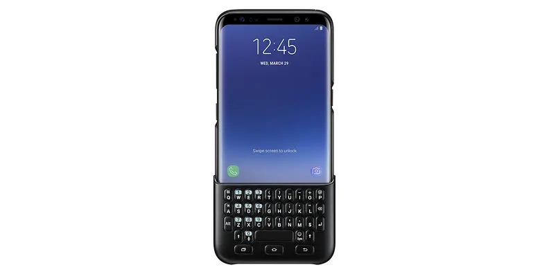 The Samsung Keyboard case comes with a detachable QWERTY keyboard.