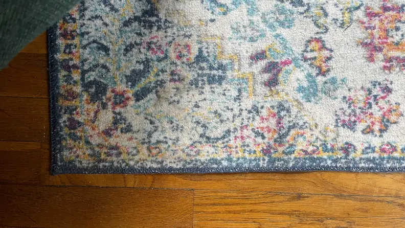 The edge of the rug.