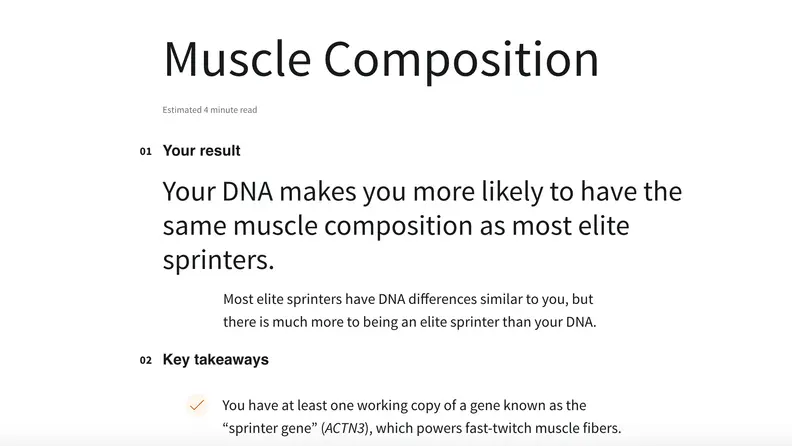 AncestryHealth Wellness Results