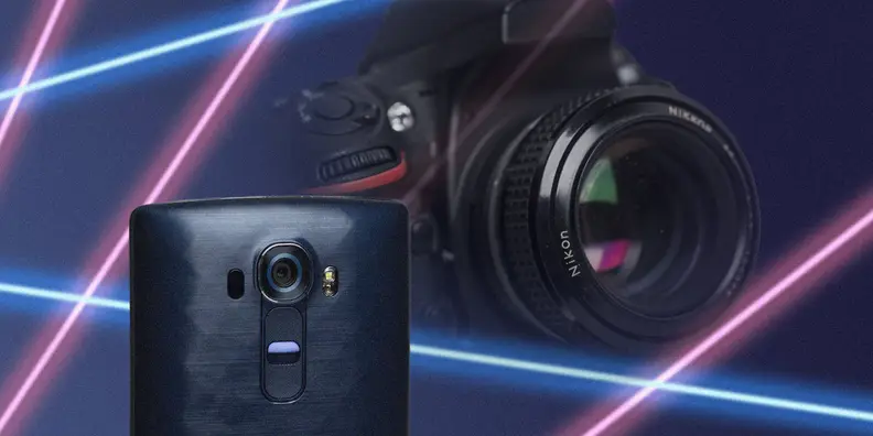 The G4's use of lasers for autofocus invites parody, but it's actually pretty useful.
