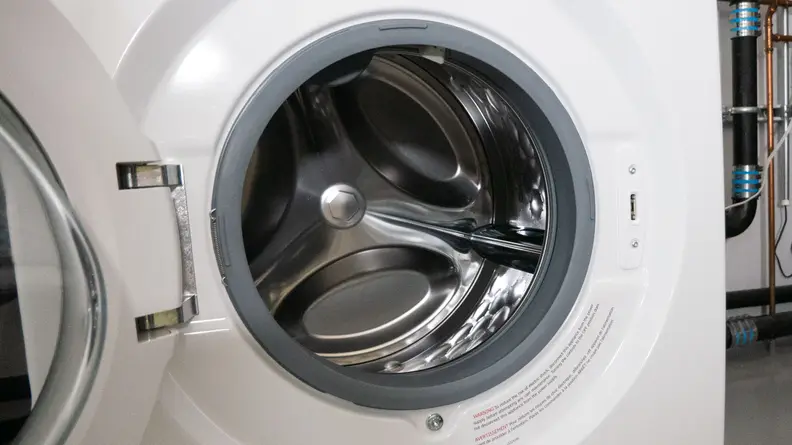 A close-up of the Miele washers drum.