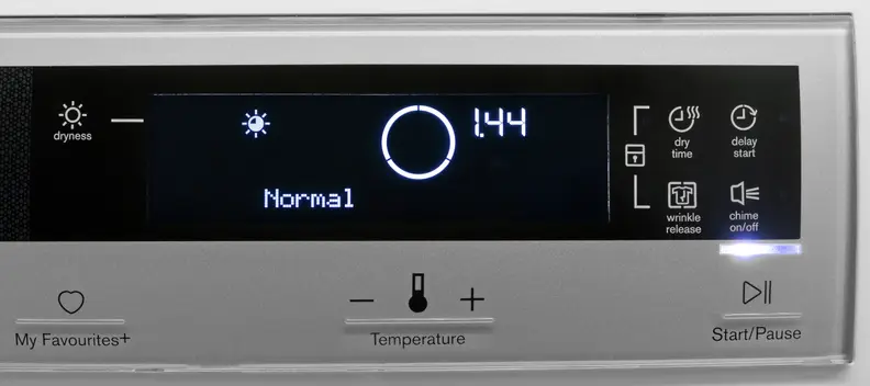The Electrolux EIED200QSW's controls are very easy to read, but could be more responsive.