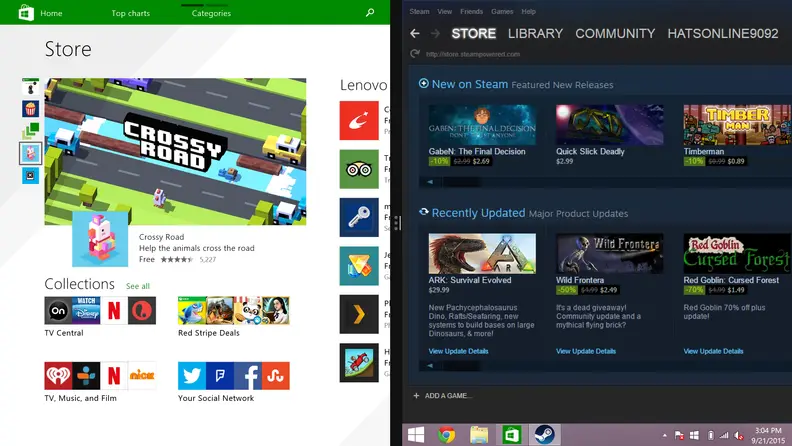 While the Steam library might be tempting, you'll have better luck finding games the LaVie Z can run through the included app.