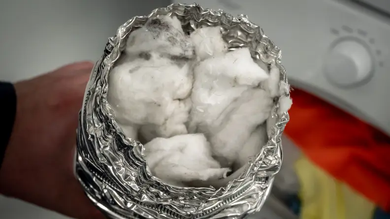 Dryer vent clogged with lint