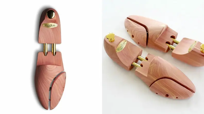 one shoe tree from Woodlore, pair of shoe trees from Woodlore