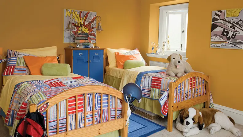 Kids will enjoy this bedroom, and it will help them sleep
