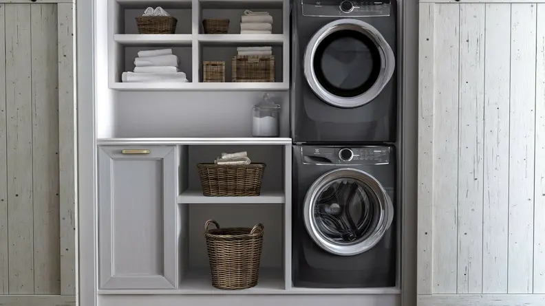 Compact washers and dryers can be stacked, so they take up very little space