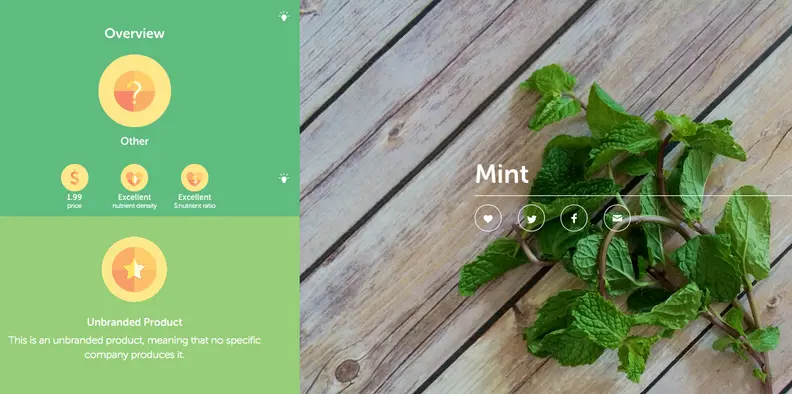 Screenshot of Sage mint page