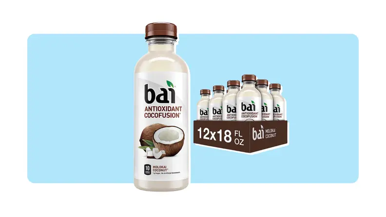 Bai on blue background