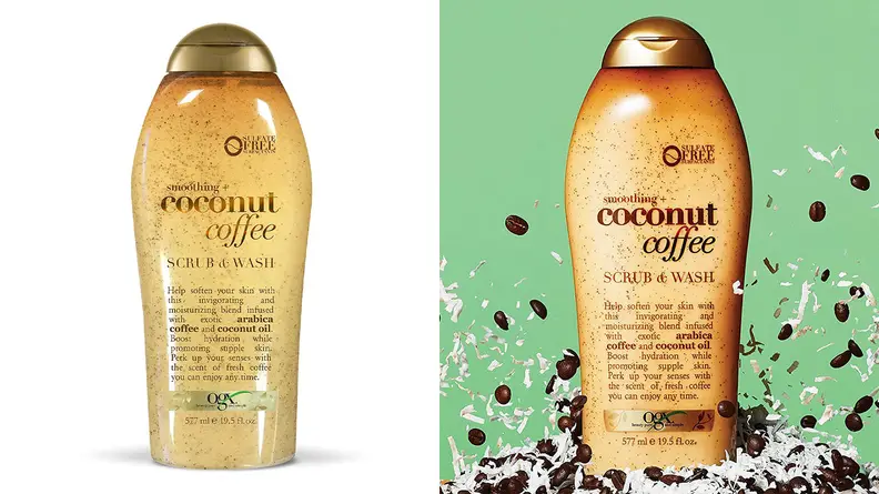 The Ogx Coconut Coffee Body Wash.