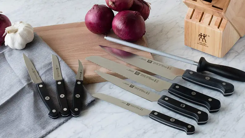 The Zwilling Gourmet knife set.