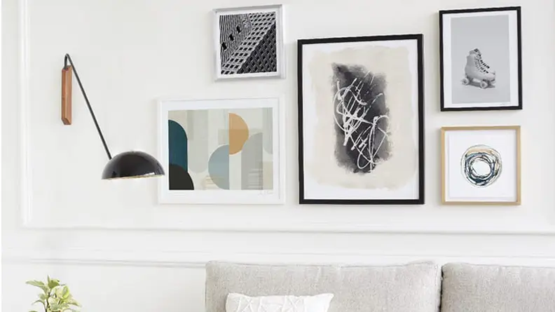 frames on white wall