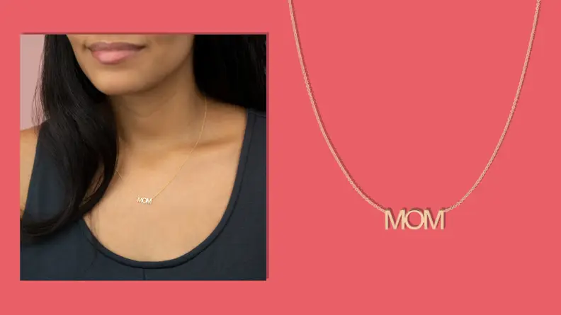 Best jewelry gifts for Mother’s Day: Maya Brenner "Mom" necklace
