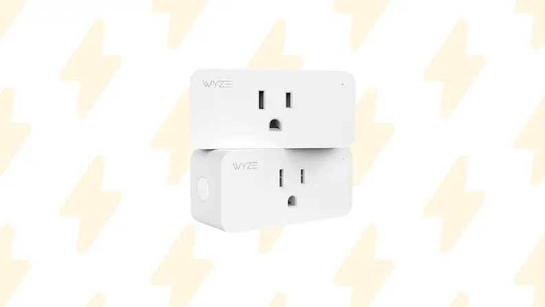 A plug on a background with lightning bolts