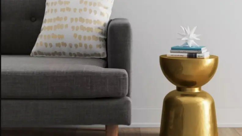 A small brass table
