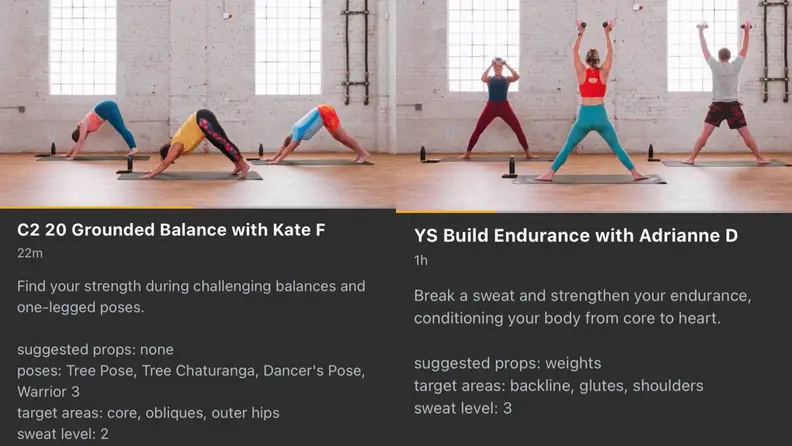 classes on core power app