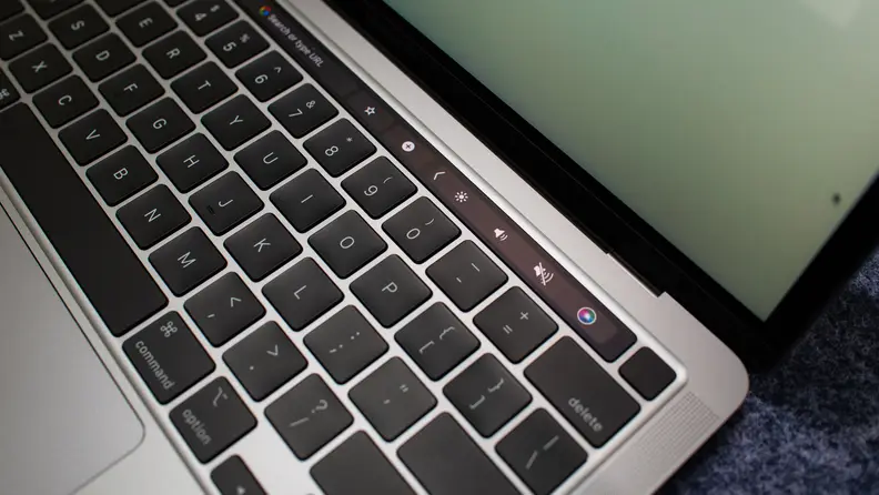 A side shot of the keyboard.