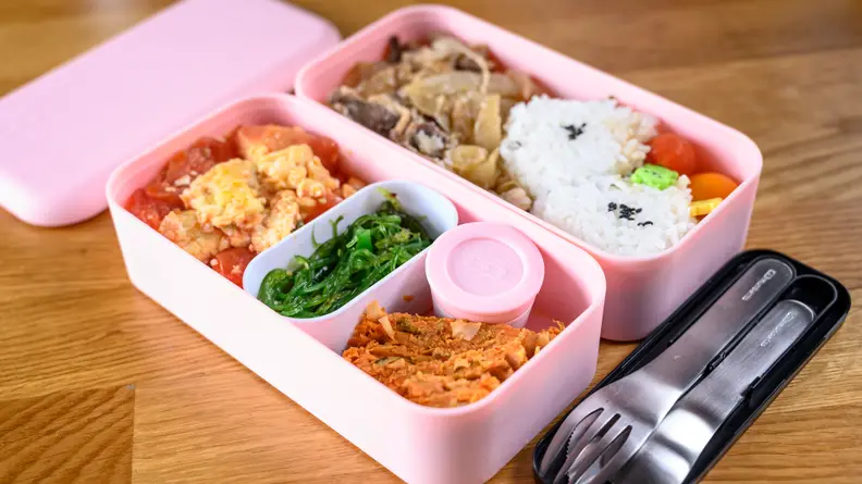 This colorful and nutritionally balanced bento box has always been my lunch choice.