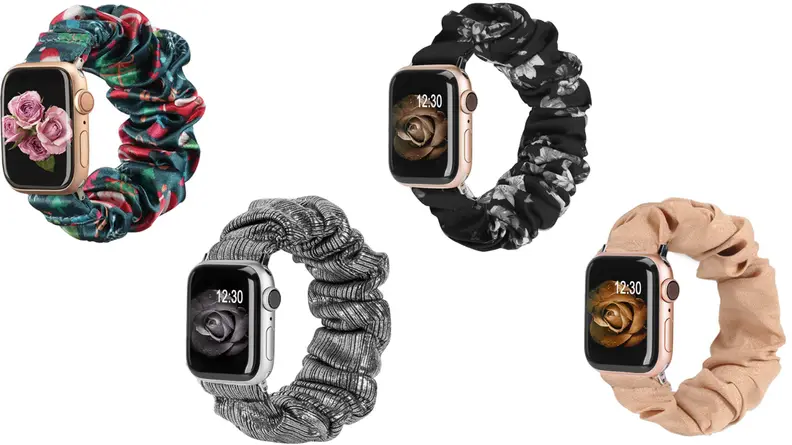 Watch band that looks like a scrunchie.