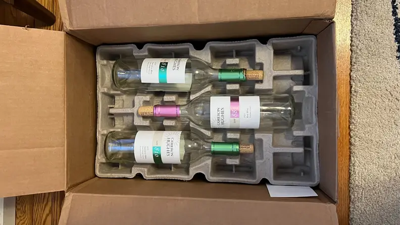 A packaging box for the CH Wine.
