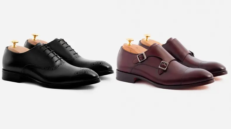 Black shoes from Beckett Simonon, brown shoes from Beckett Simonon.