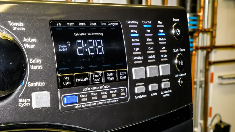 The controls let you customize your laundry the way you want.
