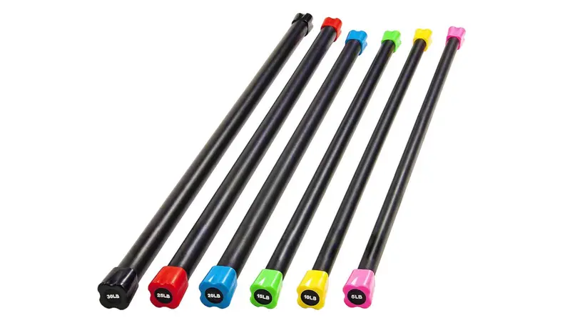 Bars weighing 5 to 30 pounds.
