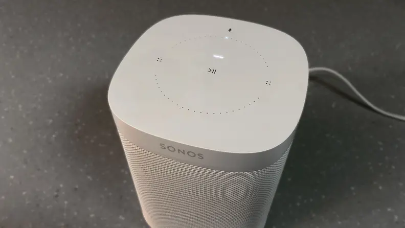 Top view of white Sonos One
