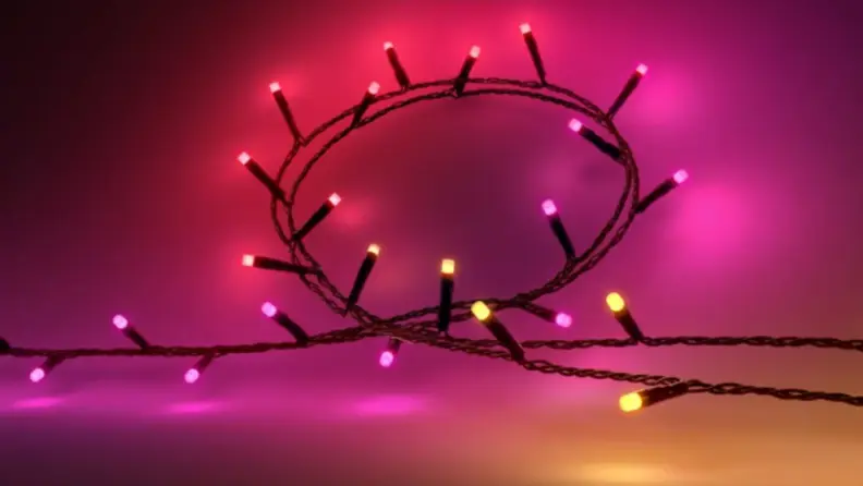 A light up set of string lights