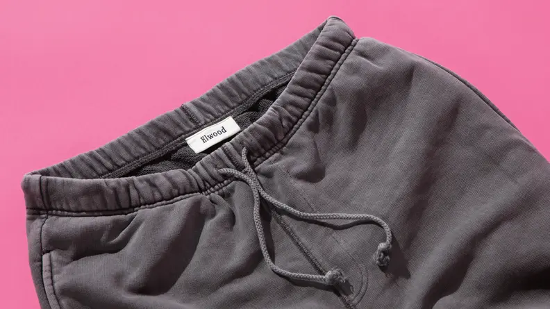 Close-up of the waistband on the Elwood Core Sweatpant.