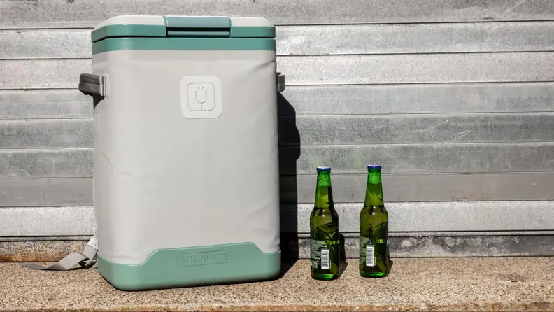 The Brumate Magpack Backpack, one of the best soft coolers, appears in a room